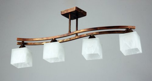 Люстра потолочная четырехрожковая Мелодия Света Стаканчики Е27 Медь фото Люстра потолочная четырехрожковая Мелодия Света Стаканчики Е27 Медь картинка